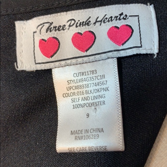 Three pink hearts sleeveless floral printed dress - Picture 5 of 5